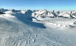 Vue de la webcam sur le glacier des Deux Alpes, vendredi dernier.