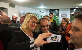 François Hollande après un meeting à Lens, le 16/12/2014