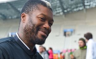 Djibril Cissé lors des journées de l'arbitrage, le 21 septembre 2015 au Stade Jean-Bouin.