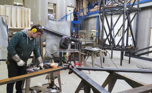 La structure du Vaisseau spatial est conçue à l'atelier nantais Metalobil.