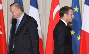 Emmanuel Macron et son homologue turc Recep Tayyip Erdogan, à l'Elysée en 2018 (illustration).