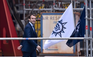 Emmanuel Macron était venu au chantier naval en février 2016