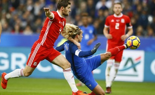 Antoine Griezmann face au Pays de Galles en novembre dernier, au Stade de France.
