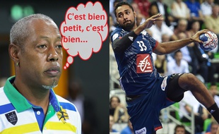 Jackson Richardson et son fils Melvyn, qui va disputer le Mondial de handball avec l'équipe de France.