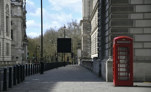 En plein confinement, une rue vide de Londres, le 29 mars 2020.