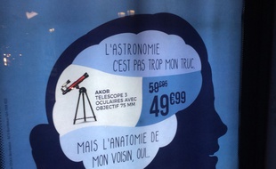 La publicité polémique lancée par Cdiscount pour les soldes d'hiver, en janvier 2018.