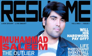 A 27 ans, Muhammed Saleem a trouvé une façon originale de se démarquer pour trouver un emploi: un CV rédigé sous forme de magazine de mode.
