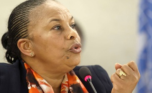 Christiane Taubira, le 20 mars 2015 au siège européen des Nations-Unies à Genève.