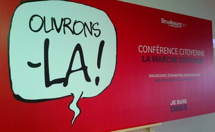 La campagne "Ouvrons-la!" pour la conférence citoyenne de Strasbourg.