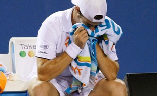Le tennisman français Richard gasquet, lors de son match contre Fernando Gonzalez à l'Open d'Australie, le 24 janvier 2009.