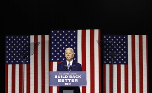 Le candidat démocrate Joe Biden, à Wilmington le 14 juillet 2020.