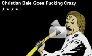 Capture d'écran d'une des parodies, en vidéo, de la colère de Christian Bale