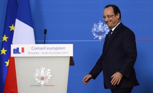 François Hollande à Bruxelles, le 24 octobre 2013.
