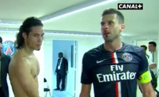 Capture d'écran du nez en sang de Thiago Motta après PSG-Bastia, le 16 août 2014