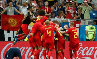 La joie des Belges à la fin du match