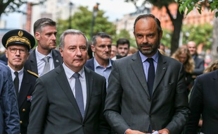 Edouard Philippe à Toulouse, avec le maire Jean-Luc Moudenc.