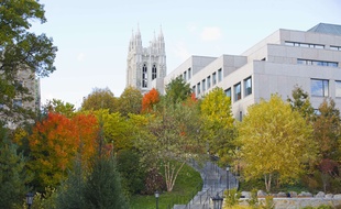 Le campus de Boston College, Massachusetts, aux Etats-Unis.