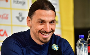 Zlatan Ibrahimovic en conférence de presse pour son retour en équipe de Suède, le 22 mars 2021.