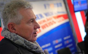 Le candidat du parti autrichien d'extrême-droite FPÖ aux élections européennes Andreas Mölzer, le 18 novembre 2013 à Vienne