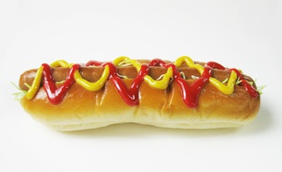 Un hot-dog. Illustration.