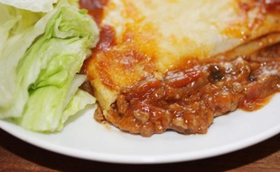 Lasagnes au boeuf.