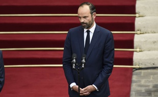 Edouard Philippe lors de la passation de pouvoir à Matignon le 15 mai 2017.