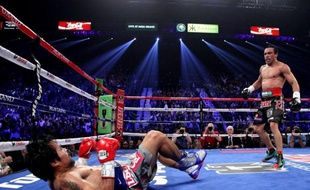 Le Mexicain Juan Manuel Marquez a battu le Philippin Manny Pacquiao par KO dans la sixième reprise d'un combat sans titre en jeu dans la catégorie des welters, samedi à Las Vegas.ki