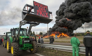 Manifestation d'agriculteurs à Vesoul, le 29 janvier 2016