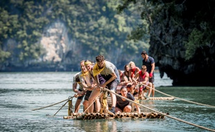 Une épreuve de la quinzième saison de «Koh Lanta»., sacrée «émission de télé-réalité de la saison», dans l'enquête TV Notes 2016.