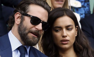 Bradley Cooper et Irina Shayk à Wimbledon, ce dimanche 10 juillet 2016.