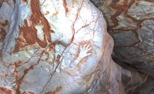 Une perspective virtuelle de la grotte.