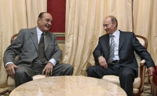 Jacques Chirac, qui n'était déjà plus président de la République, et Vladimir Poutine, en 2008.