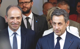 Jean-François Copé, Jérôme Lavrilleux et Nicolas Sarkozy à Paris le 8 juillet 2013.