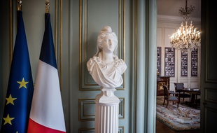 Un buste de Marianne au ministère de l'Intérieur, place Beauvau, le 5 octobre 2020. (illustration)