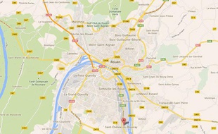 Google map de Saint-Etienne du Rouvray (Seine-Maritime).