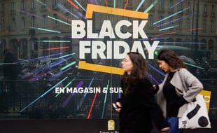 Un logo Black Friday à Ajaccio.