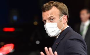 Emmanuel Macron à Bruxelles, le 18 juillet 2020.