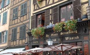 Illustration de maisons à colombages à Strasbourg
