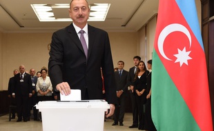 Le président de l'Azerbaidjan lham Aliyev, le 26 septembre 2016 à Bakou.