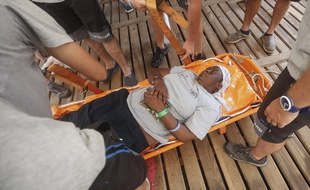 Josepha, une migrante camerounaise de 40 ans, a été sauvée in extremis en pleine Méditerranée par l'ONG Proactiva Open arms.