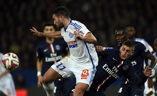 Romain Alessandrini lors du Classico PSG-OM, le 9 novembre 2014, au Parc des Princes.