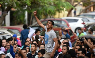 Manifestation anti-régime au Caire le 25 avril 2016