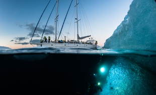 Image d'une des missions d'Under the Pole, lors de l'exploration des fonds sous-marins du Pôle Nord.