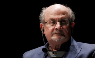 L'écrivain Salman Rushdie au Forum de l'économie positive au Havre, le 13 septembre 2016.