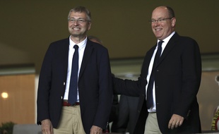 Rybolovlev (à gauche) en compagnie du Prince Albert II