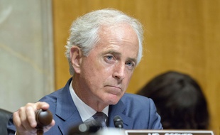 Le sénateur républicain Bob Corker à la Commission des Affaires étrangères du Sénat, qu'il dirige, le 20 juillet 2017.