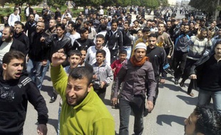 Manifestations contre le régime en Syrie le 22 avril 2011.