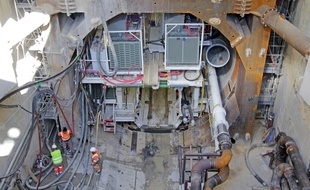 Mardi, le tunnelier avait déjà parcouru 36,8m sous terre