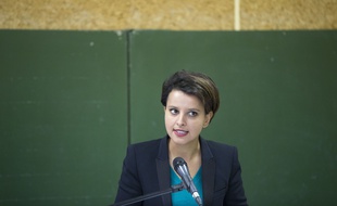 Najat Vallaud-Belkacem en visite dans une école primaire de Seine-Saint-Denis