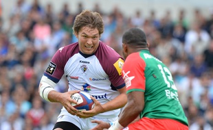 L'UBB de Jandre Marais, ici face à Bayonne, le 26 mai 2015, jouera en Champions Cup la saison prochaine. AFP PHOTO / NICOLAS TUCAT